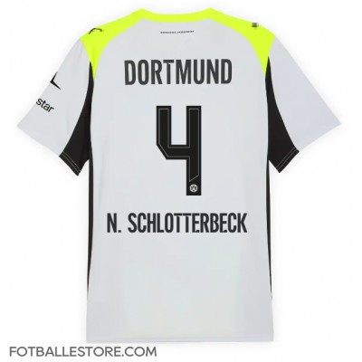 Borussia Dortmund Nico Schlotterbeck #4 Bortedrakt 2025-26 Kortermet Borussia Dortmund Nico Schlotterbeck #4 Bortedrakt 2025-26 Kortermet